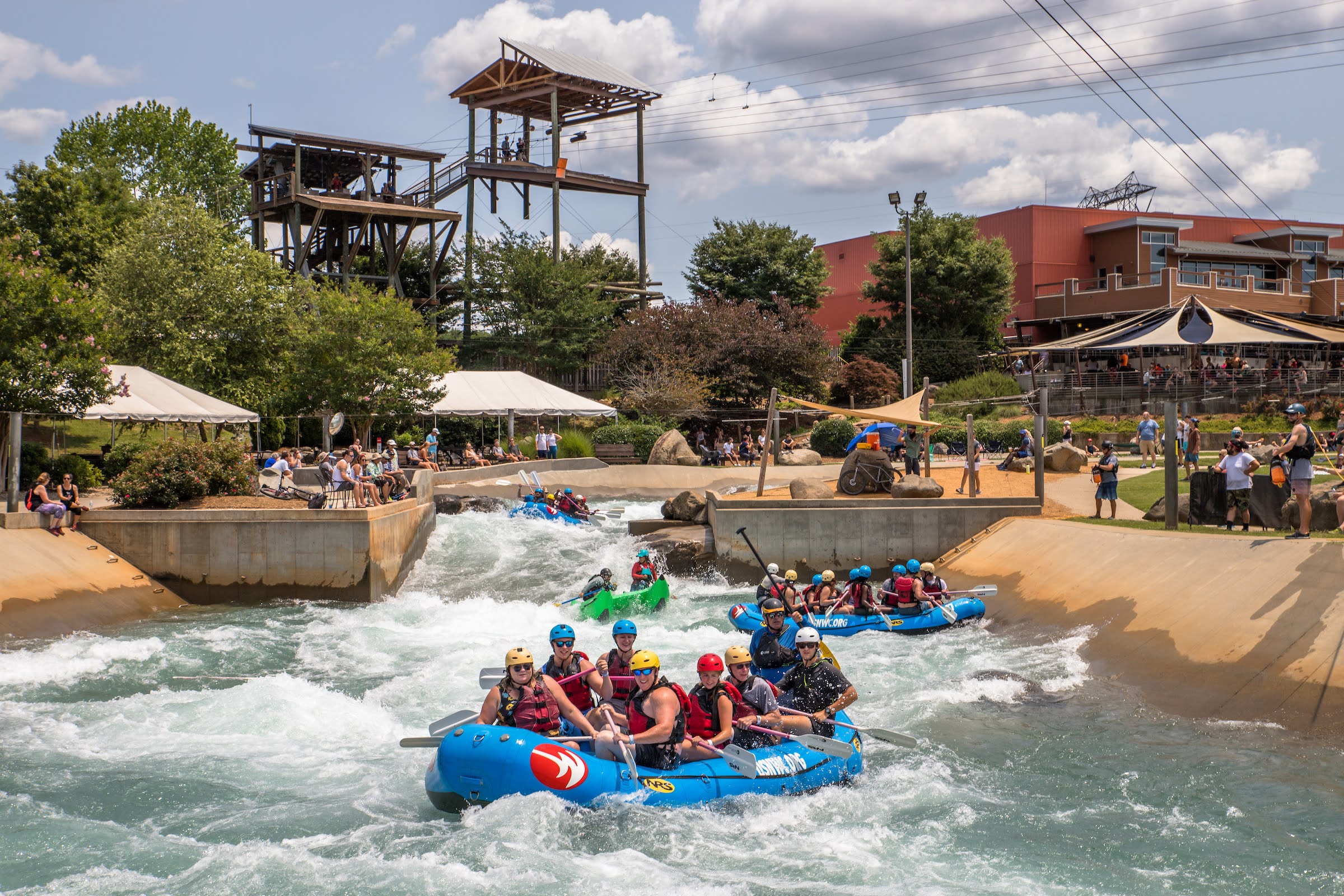 This North Carolina Adventure Park Has Whitewater Rafting, Treehouses, and Beer on Tap
